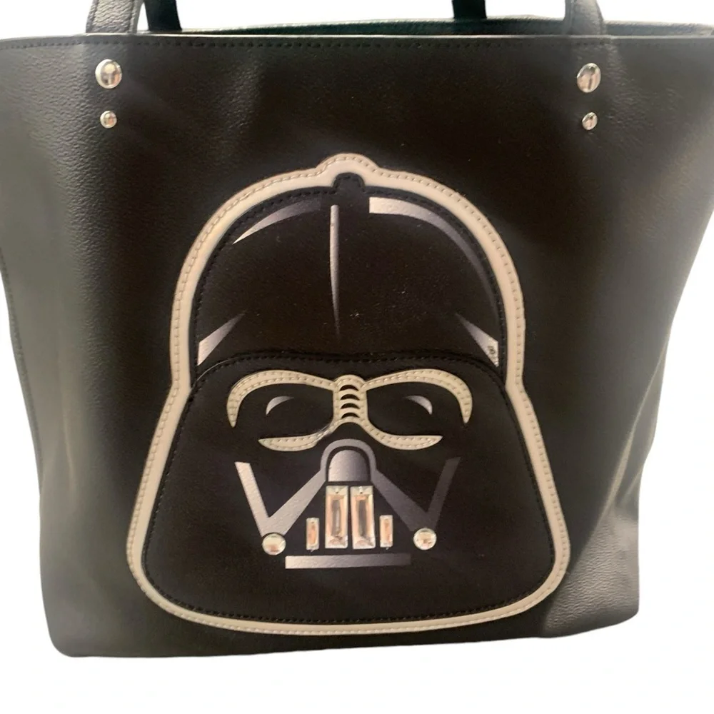 DARTH VADER & STAR WARS Lucasfilm Black Tote Bag Purse - Picture 2 of 8